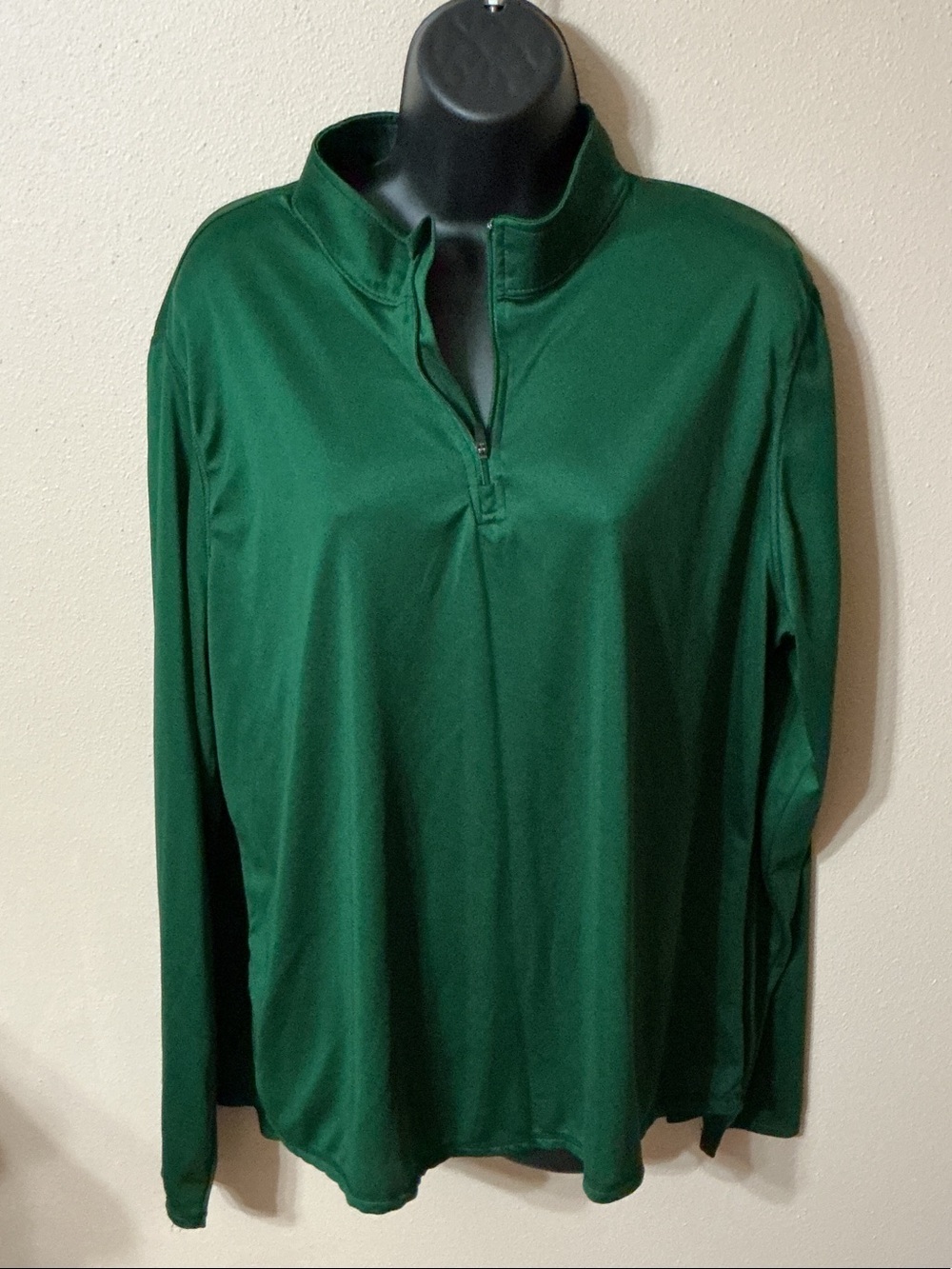 Women’s Long-Sleeve Quarter-Zip Pullover - Emerald Green